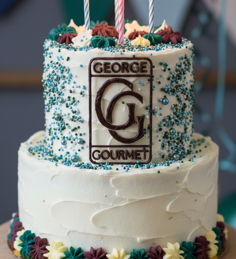 Pastel 4º aniversario de GeorgeGourmet.com