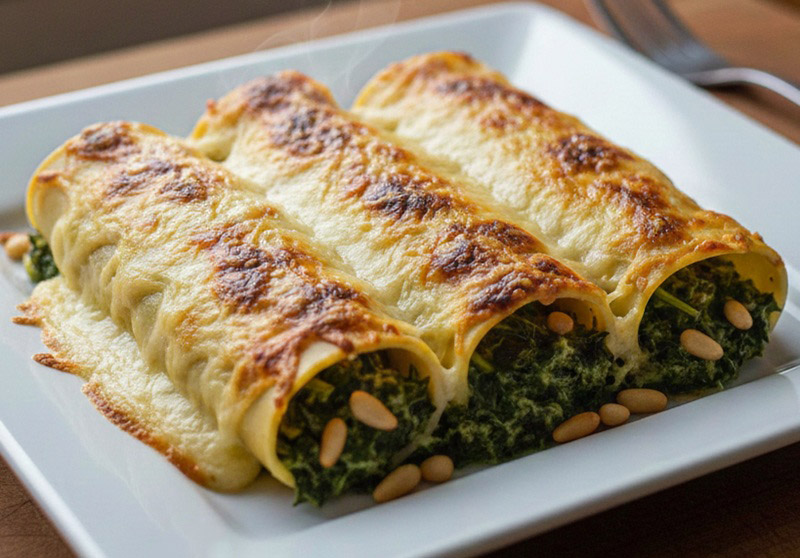 Canelos de Espinacas